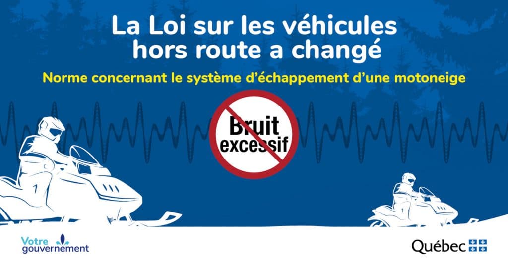 Nouvelle réglementation concernant les systèmes d’échappement des motoneiges