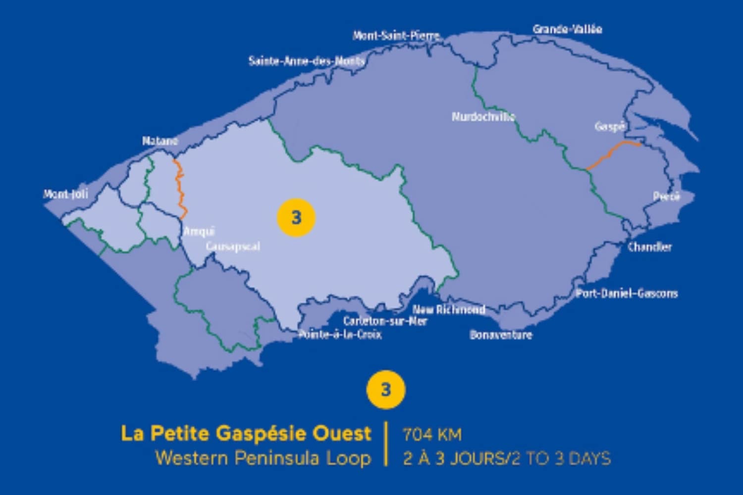 Carte Petite Gaspesie Ouest