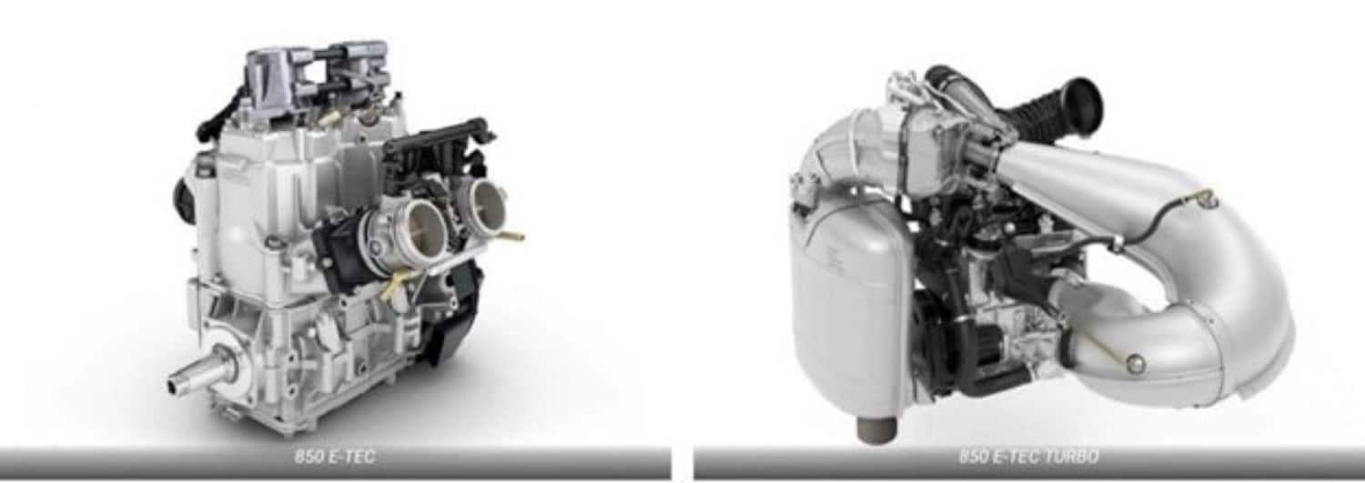 Les moteurs 850 E-TEC (atmosphérique) ou la version Turbo R sont offerts.